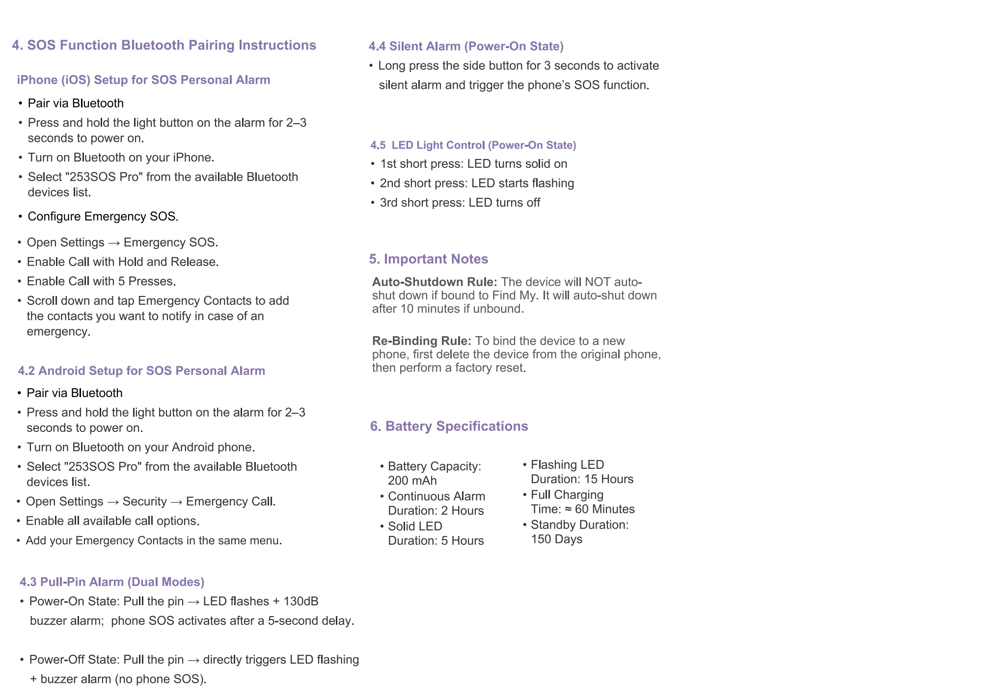 Mama Ease Safety Keychain Owner's Manual page 2